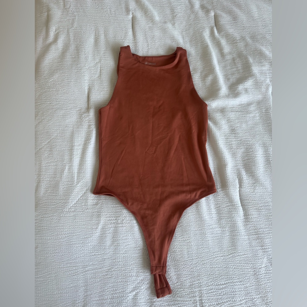 Dark Orange Sleeveless Bodysuit